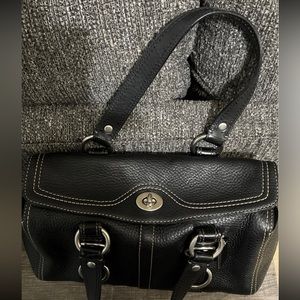 Coach black Chelsea pebbled satchel. Fantastic condition.